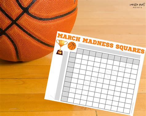 March Madness Game Squares Printable March Madness Party Etsy 日本