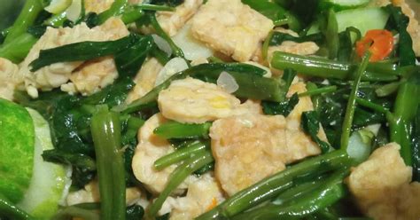 Resep Tumis Kangkung Tempe Timun Pedas Gurih Oleh Anisa Cookpad