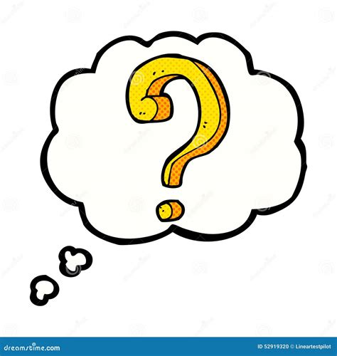 Cartoon Question Mark With Speech Bubble Royalty Free Stock Photography