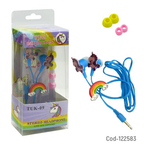 Kolm Audifonos Para Niños Con Cable De Unicornio Arcoiris Tuk K 09