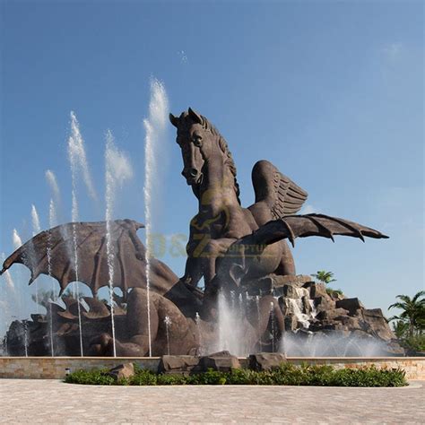 Gulfstream Park Pegasus And Dragon Statue Florida Wholesaler Bronze