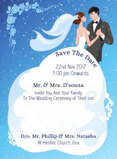 For wedding invitations and other cards option to change text size, font and. Dance With Me - Forever Cartoon Christian Theme Animated Couple Wedding Invitation Save The Date ...