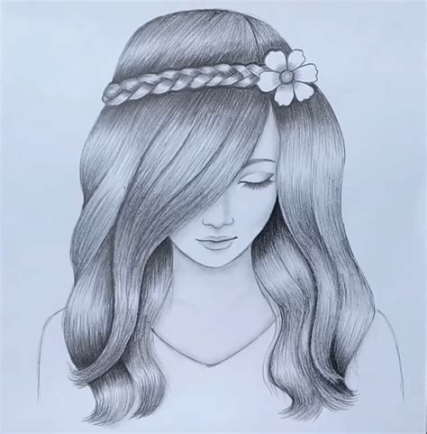 How To Draw A Beautiful Girl With Pencil Pencil Drawings Of Girls Pencil Drawings For