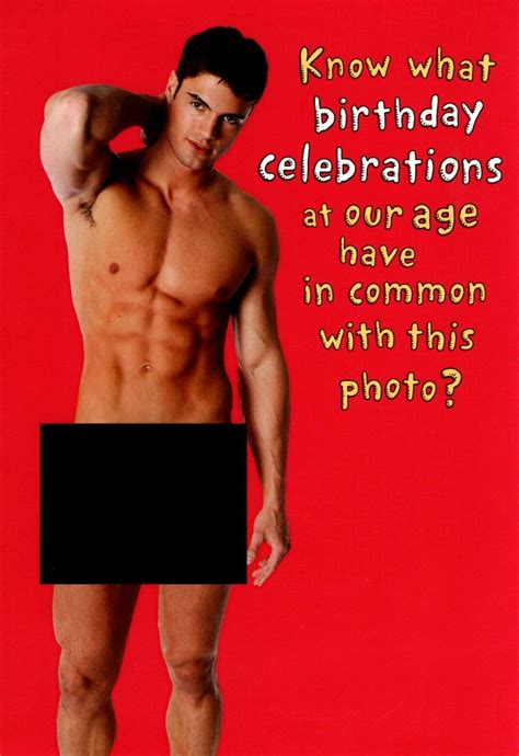 Funny Happy Birthday Celebrations With A Hunk Sexy Guy Hallmark Greeting Card Ebay