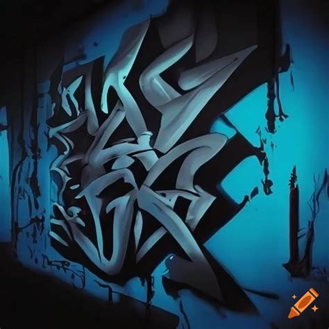 Create A Mural With A Dark Graffiti Style And Somber Colors Explore