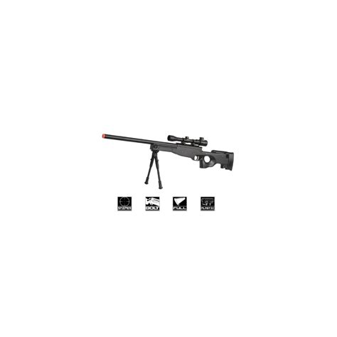 Bbtac Airsoft Sniper Rifle Bolt Action Gun Full Metal Spring Loaded With Scope And Bipod High