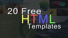 20 Free HTML Templates For Your Website - Best HTML Website Template