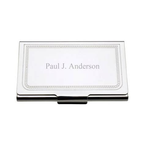 Engraved business card holders and cases are ideal for employee recognition awards, team building gifts and corporate gifts. Charleston Personalized Business Card Holder