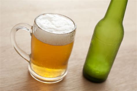 tankard and bottle of cold beer free stock image