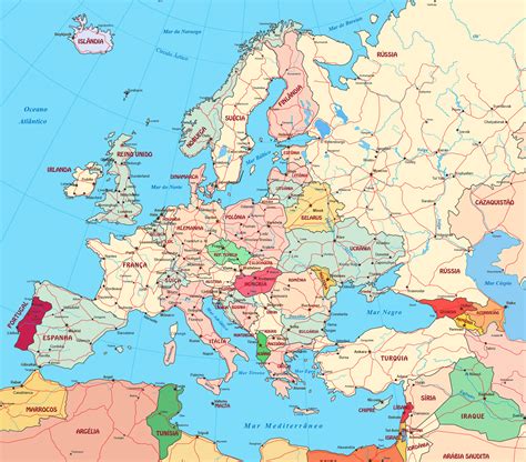 Mapa Politico Europa Europe Map Travel Europe Map Travel Through Europe