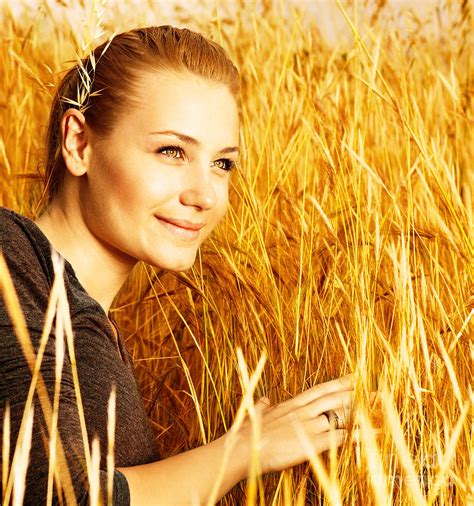 Womans Portrait In Golden Wheat Photograph By Anna Om Pixels