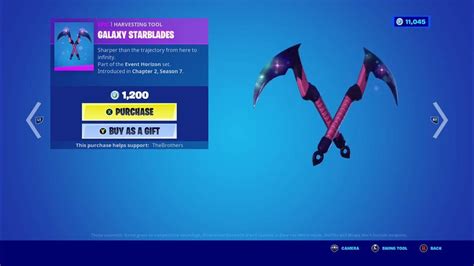 New Galaxy Starblades Pickaxe In Fortnite Galaxy Grappler Youtube