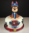 Paw Patrol Cake with an edible Chase made of fondant. | Paw patrol ...