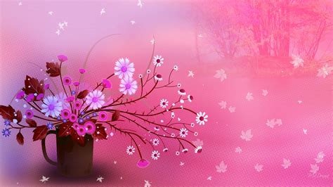 Autumn Bouquet Autumn Pink Nature Flowers Hd Desktop