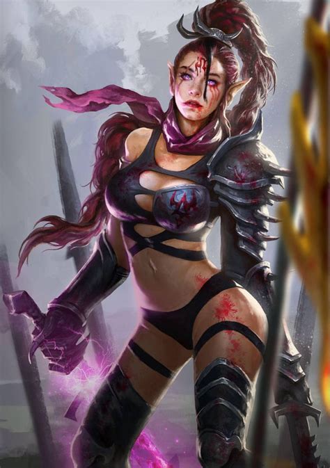 Varyssa By Yangzheyy Fantasy Women Dark Eldar Fantasy Female Warrior