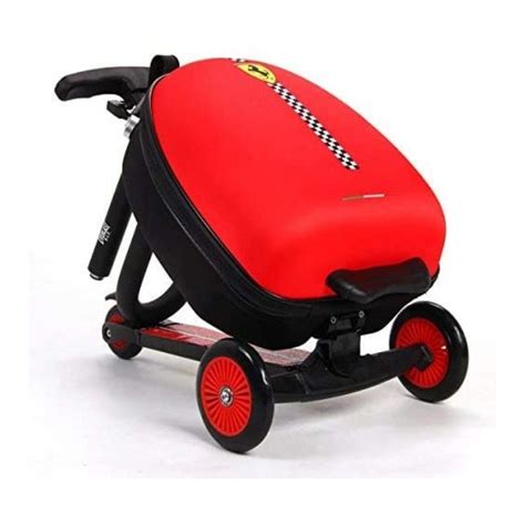 Ferrari Trolley Luggage Scooter Rolling Travel Suitcase For Kids Cxc
