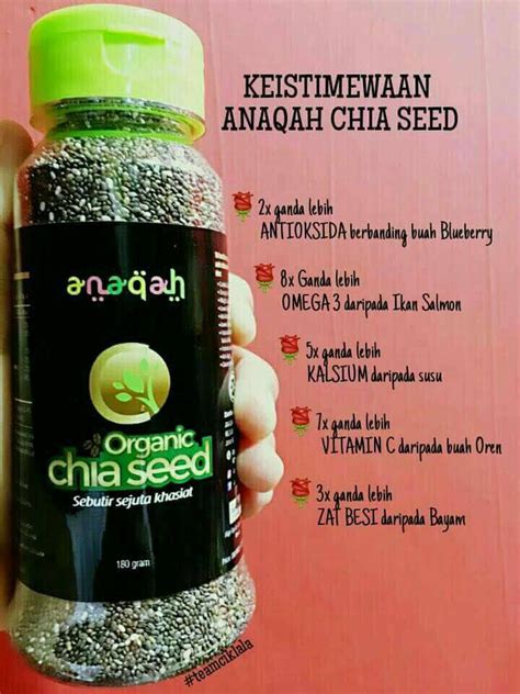 Kandungan gizi pada chia seed penting ibu hamil karena mengandung zat besi, fosfor, kalium, kalsium. Produk Kecantikan & Kesihatan