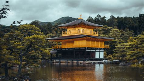 Download Wallpaper 3840x2160 Kinkaku Ji Golden Pavilion Temple Temple