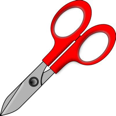 Scissors Drawing Cool Clipart Red Images Free Clip Art Grayscale