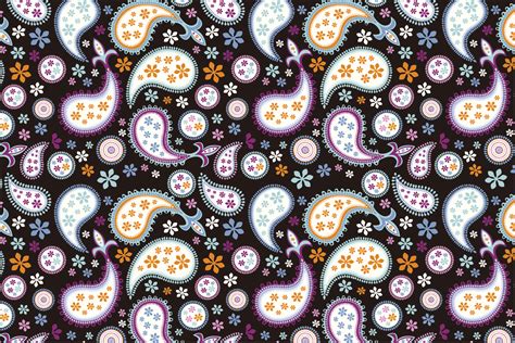 Seamless Vector Paisley Pattern Set By Studio Indigo Thehungryjpeg