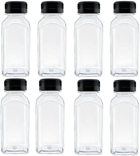 dilabee plastic juice bottles with caps 24 pack 8 oz small reusable bulk water