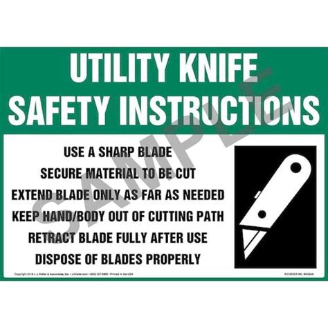 Utility Knife Safety Poster