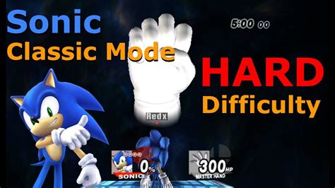 Super Smash Bros Brawl Classic Mode Hard Difficulty Sonic