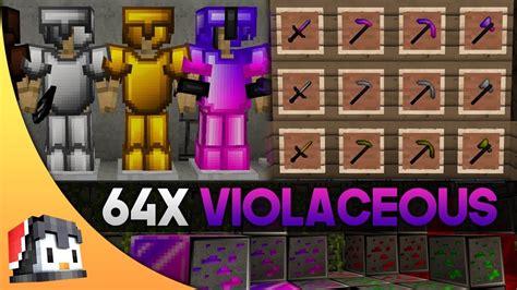 Violaceous 64x Mcpe Pvp Texture Pack Fps Friendly Youtube