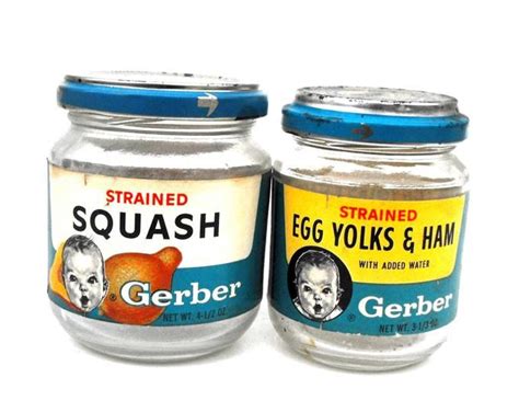 The all new mygerber baby membership includes exclusive perks, savings, and resources all personalized for you! Vintage Gerber Baby Food Jars 1960s Cherry Vanilla Pudding ...