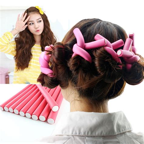 30 Pieces Soft Foam Bendy Hair Roller Curler Plastic Easy Hair Curling