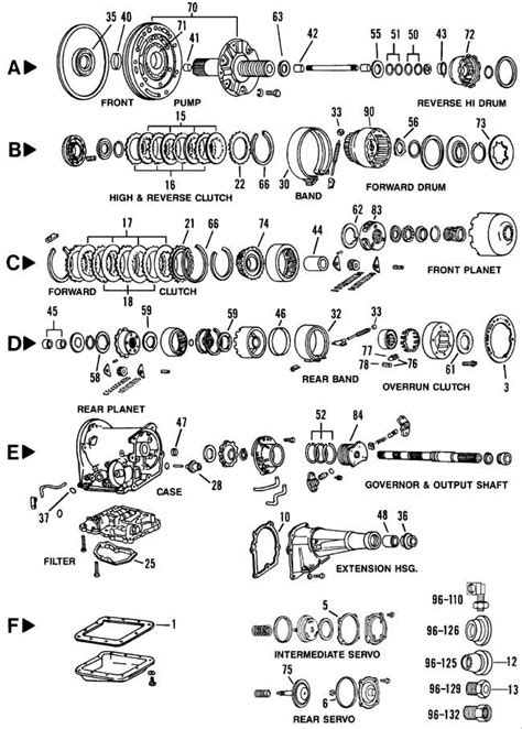 Ford C4 Transmission Exploded View