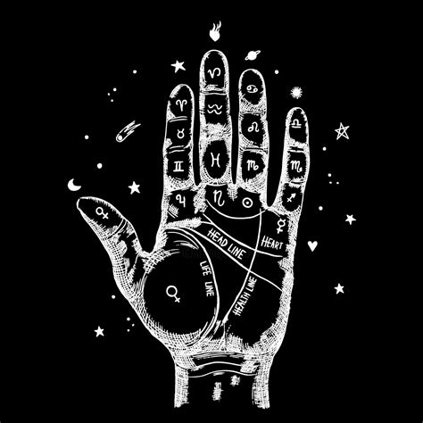 Astronomy Hand Mystical Witchcraft Aesth 미술작품 Tony Rubino로 Artmajeur