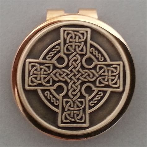 Gold Celtic Cross Gold Plated Brass Spring Clip The Robert Emmet