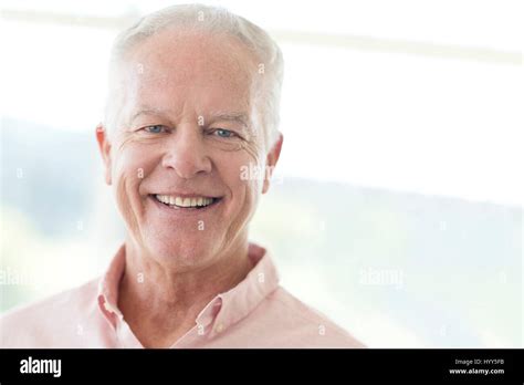 Senior Man Smiling Towards Camera Stock Photo Alamy