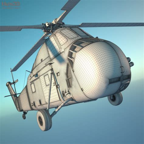 Sikorsky H 34 Military Helicopter 3d Model Aircraft On Hum3d