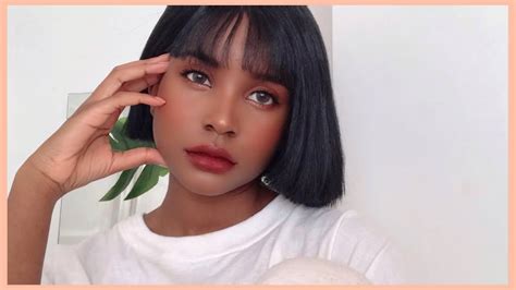 Black Girl Tries Korean Ulzzang Soft Brown Makeup 🍩 Youtube