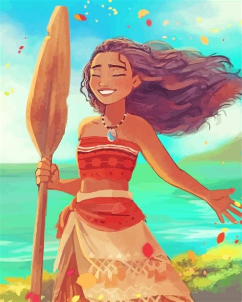 Disney Moana Paint By Numbers Pbn Canvas