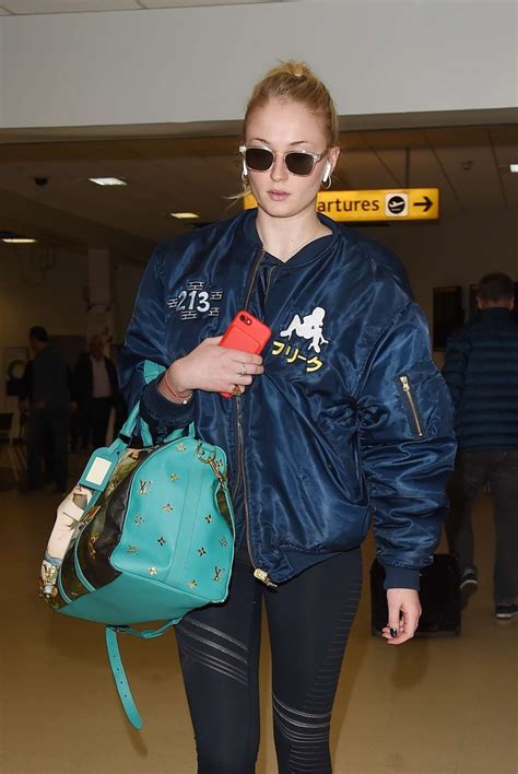 Sophie Turner Arriving At Aberdeen Airport In Scotland Gotceleb