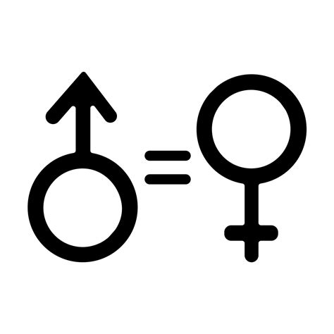 Gender Equality Glyph Icon Woman And Man Human Rights Female Male Sign Feminism Fair