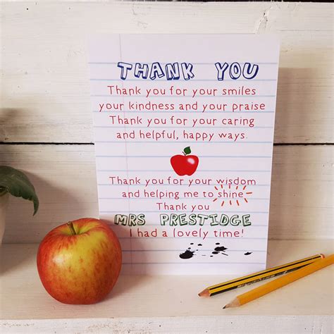 Short Thank You Poems For Teachers From Students Teachers Day Card