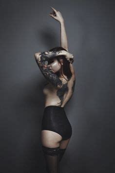 Woman Wearing Black High Waist Panties Tattoos Pussy Tattoo Hip Tattoo Daniel Dark Beauty