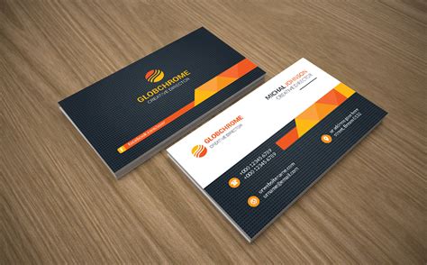 Orange Color Business Card Corporate Identity Template 98449