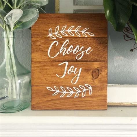 Choose Joy Sign Wood Joy Plaque Grandparent Christmas Anniversary