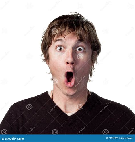 Shocked Young Man Stock Image Image Of Face Shocked 21032357