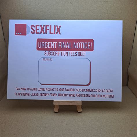 Funny Envelope Sexflix Prank Mail Sent Direct To Victim Etsy UK In