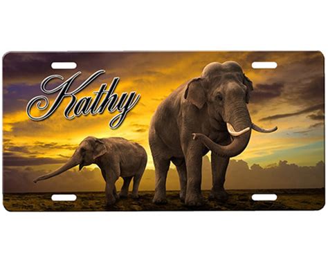 Elephant License Plate Etsy