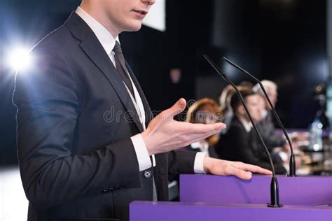 Convincing Speech Of A Young Politician Stock Image Image Of Debate