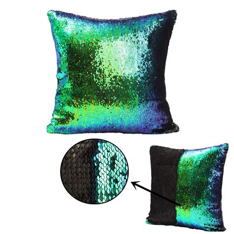 40x40cm Mermaid Magical Color Change Fashion Fabrics Sequin Pillow Case