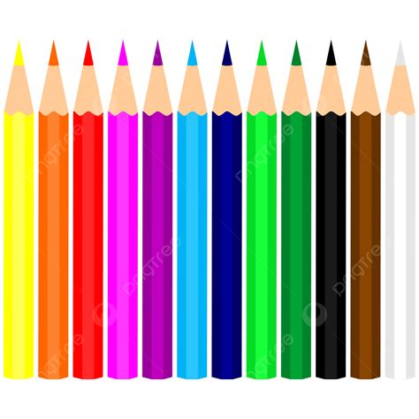 Colored Pencils Clipart Transparent Png Hd Colored Pencils In Various