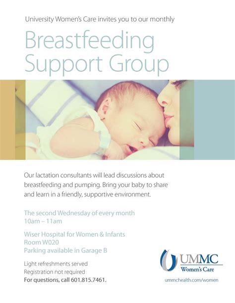 Ummc Womens Care Breastfeeding Support Group Flyer Oct 2015